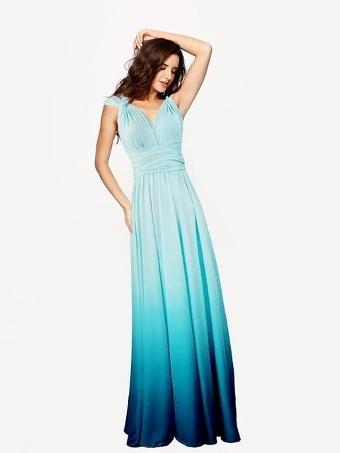 Infinity Dress Convertible Wrap Dress in Blue Gradient Color Maxi Long –  Infinity Dress Plus